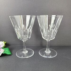 Baccarat Crystal Cote D'Azur Vintage Water Goblet Glass-Set of Two